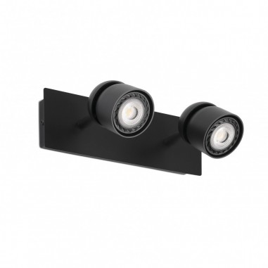 Aplique 2 Luces Orientable Negro