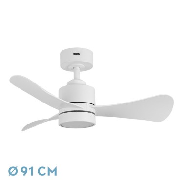 Ventilador Zepelín Blanco con 3 Aspas