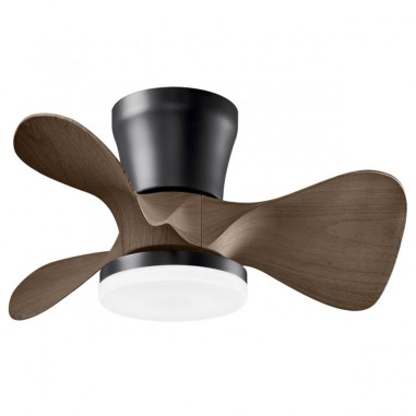 Ventilador Siux negro madera