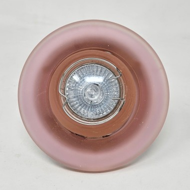 Foco Cristal Empotrar Bola Orientable Rosa