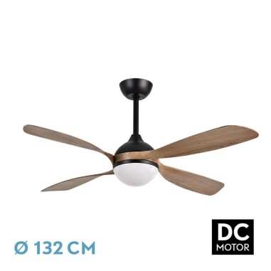 Livorno Ventilador DC Negro Roble