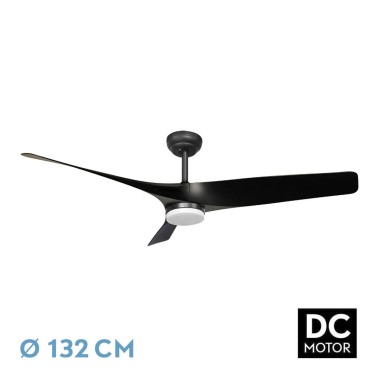 Niger Ventilador de Techo 3 Aspas Negro