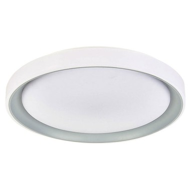 Plafón led blanco y plata