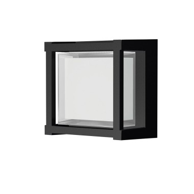 Aplique led exterior cuadrado pequeño negro