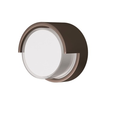 Aplique circular led para chalet corten