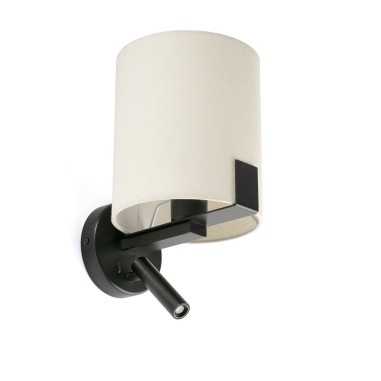 Aplique negro de pared con lector