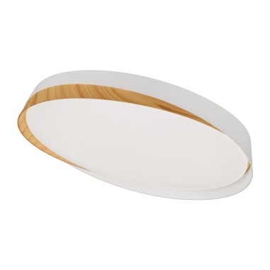 Plafón blanco madera led con CCT